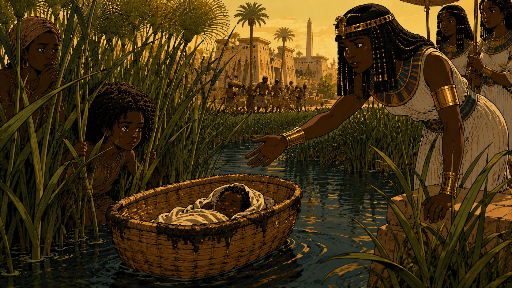 Moses Born — The Basket in the Nile — Exodus 1:22–2:10